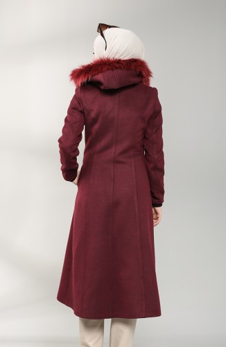 Furry Cashmere Coat 1020-04 Damson 1020-04