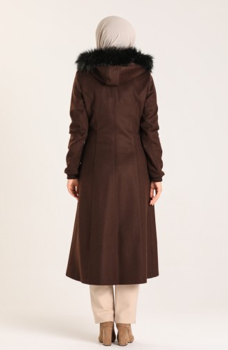 Furry Cashmere Coat 1020-05 Brown 1020-05