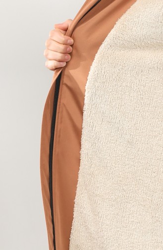 Plus Size Hooded Coat 8102-05 Tobacco 8102-05