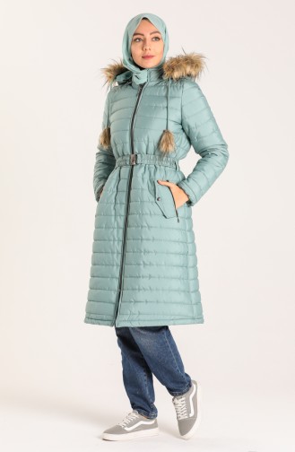 Hooded Quilted Coat 5095-06 Green 5095-06