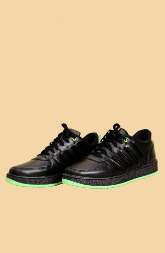 Siyah Siyah Çizgili Kadın Sneaker Sm7001