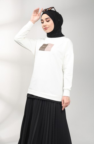 Garnili Sweatshirt 0111-01 Ekru