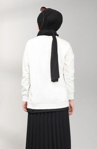 Garnili Sweatshirt 0111-01 Ekru