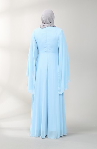 Blau Hijab-Abendkleider 2058-12