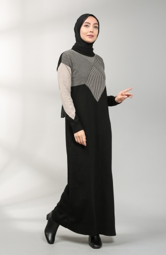 Knitwear Garnish Dress 9219-01 Black 9219-01
