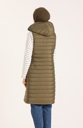 Hooded Quilted Vest 5161-01 Khaki 5161-01