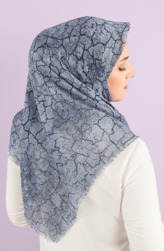 Patterned Flamed Scarf 2985-07 Indigo 2985-07