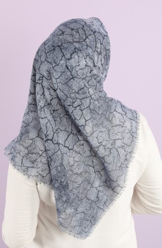 Patterned Flamed Scarf 2985-07 Indigo 2985-07