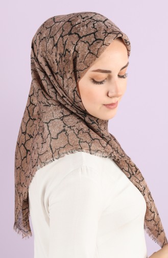 Patterned Flamed Scarf 2985-08 Light Brown 2985-08