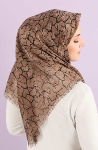 Patterned Flamed Scarf 2985-08 Light Brown 2985-08