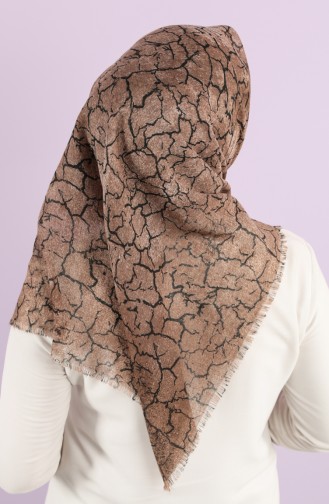 Patterned Flamed Scarf 2985-08 Light Brown 2985-08