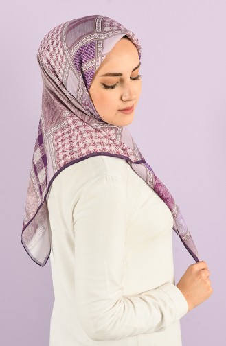 Karaca Patterned Soft Scarf 90727-10 Lilac Purple 90727-10