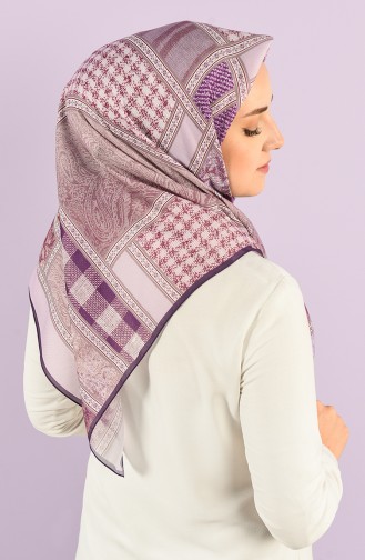 Karaca Patterned Soft Scarf 90727-10 Lilac Purple 90727-10