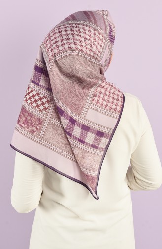 Karaca Patterned Soft Scarf 90727-10 Lilac Purple 90727-10