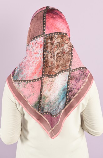 Karaca Patterned Soft Scarf 90728-09 Powder Brown 90728-09