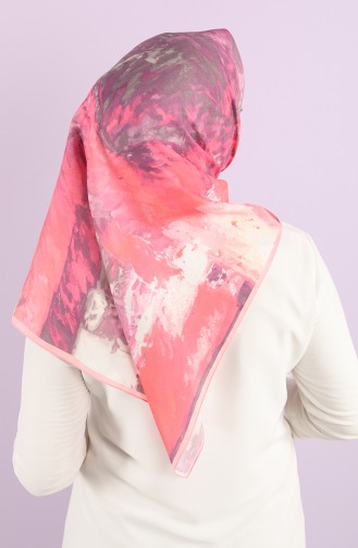 Karaca Patterned Soft Scarf 90731-06 Pink Purple 90731-06