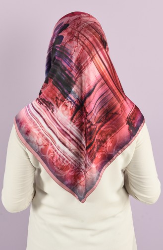 Karaca Patterned Rayon Scarf 90737-11 Fuchsia Powder 90737-11