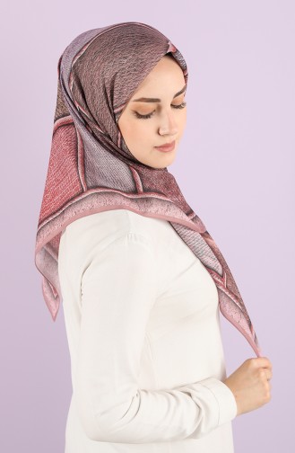 Karaca Patterned Soft Scarf 90738-14 Powder Lilac 90738-14