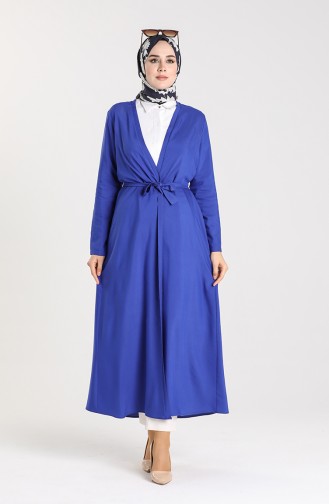 Belted Abaya 4559-09 Saxe Blue 4559-09