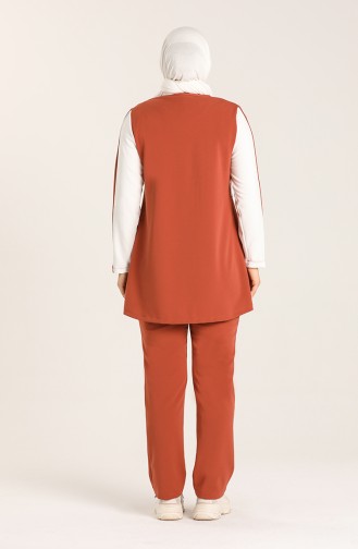 Plus Size Scuba Fabric Garni Tunic Trousers Double Suit 1429-02 Tile 1429-02