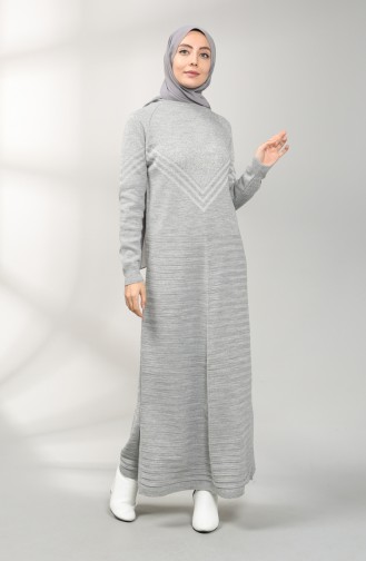 Knitwear Glitter Garni Dress 8221-04 Gray 8221-04