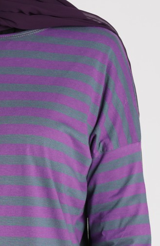 Striped Tunic 1435-01 Purple 1435-01