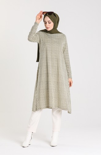 Crowbar Patterned Tunic 8147-02 Pistachio Green 8147-02