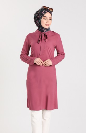 Tie Collar Tunic 3175-04 Dried Rose 3175-04