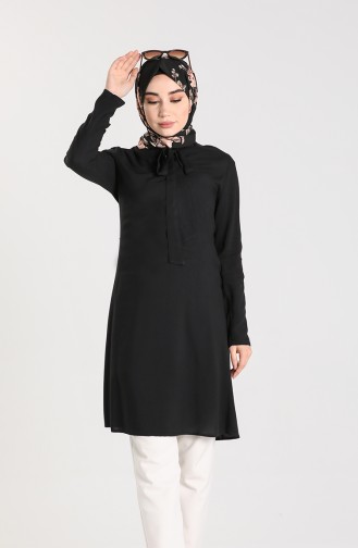 Tie Collar Tunic 3175-07 Black 3175-07