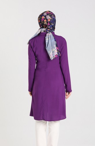 Tie Collar Tunic 3175-08 Purple 3175-08