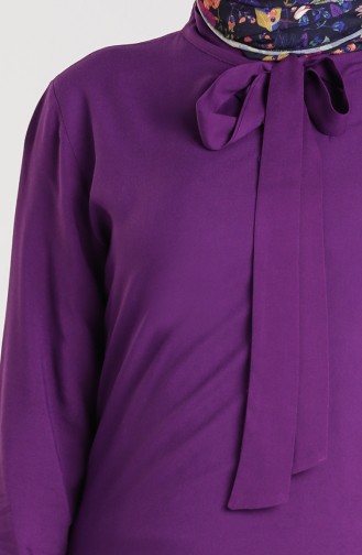 Tie Collar Tunic 3175-08 Purple 3175-08