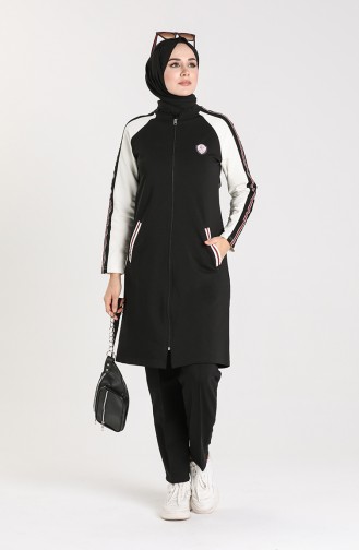 Zippered Tracksuit 1060s-04 Black 1060S-04