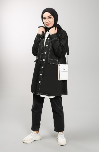 Black Trench Coats Models 8284-01
