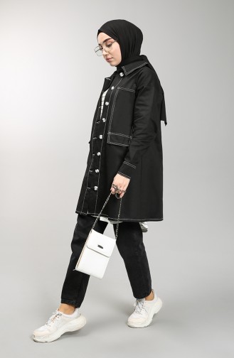 Black Trench Coats Models 8284-01