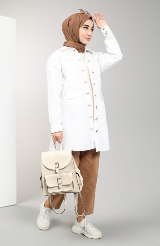 Trench Coat Blanc 8284-03