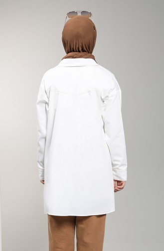 White Trench Coats Models 8284-03