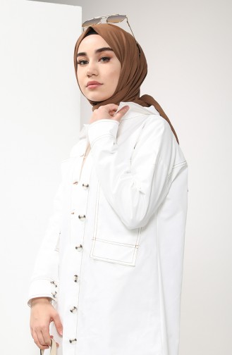 White Trench Coats Models 8284-03