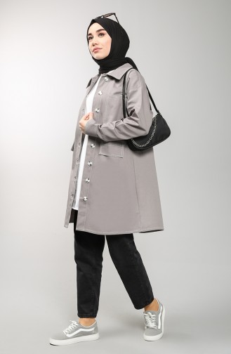 Gray Trench Coats Models 8284-04