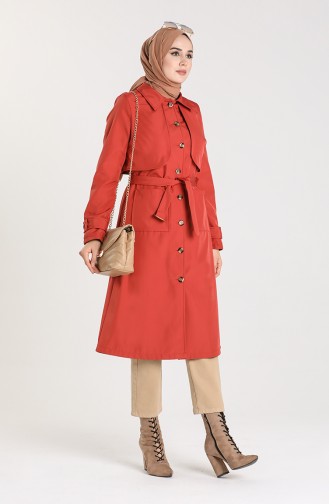 Trench Coat Couleur brique 0001-07