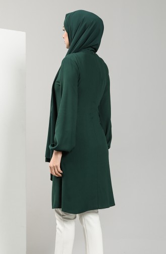 Kolye Detaylı Tunik 3176-02 Zümrüt Yeşili