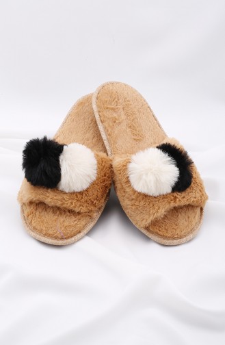 Tobacco Brown Woman home slippers 02-03