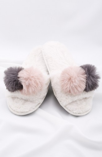 Cream Woman home slippers 03-01