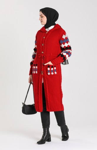 Weinrot Strickjacke 10205-01