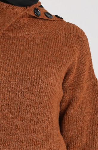 Triko Kısa Kazak 5015-02 Taba