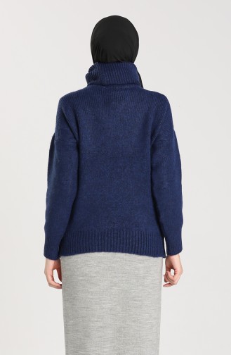 Dunkelblau Pullover 5018-02