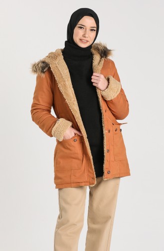 Manteau Couleur brique 2603-03