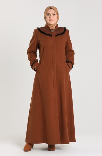 Plus Size Brooch Coat 1004-11 Cinnamon 1004-11