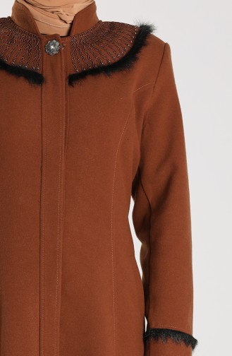 Plus Size Brooch Coat 1004-11 Cinnamon 1004-11