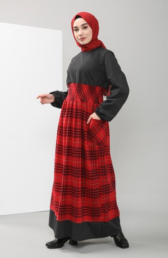 Robe Hijab Rouge 21K8148-04