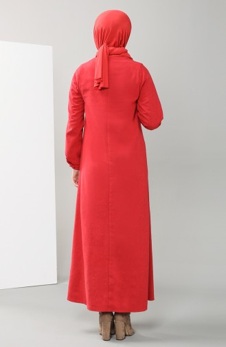 İşlemeli Elbise 21K8157-05 Bordo